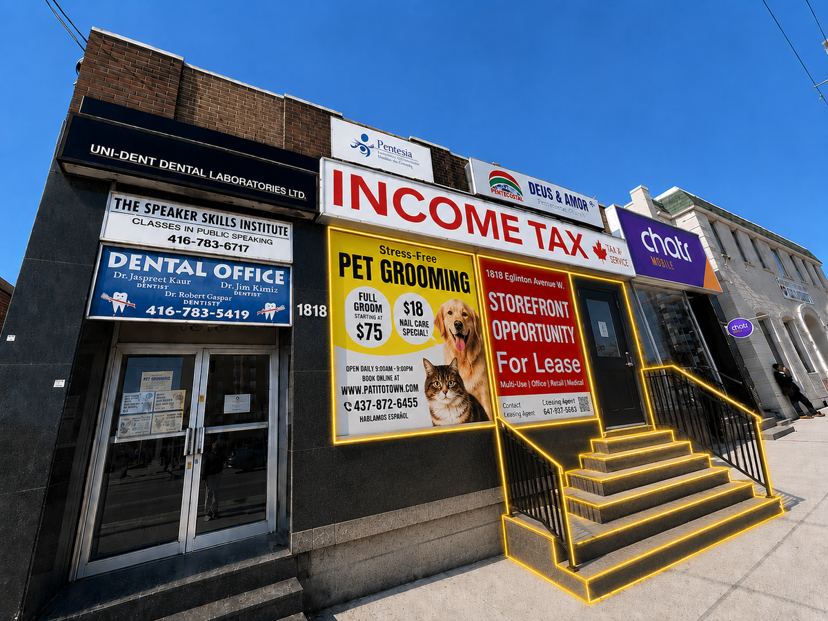 Commercial Space For Lease - #1, 1818 Eglinton Avenue West, Toronto, ON