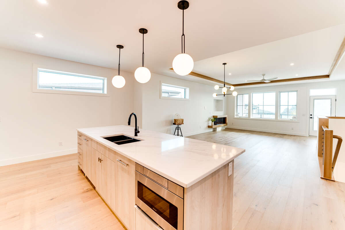 Kitchen + Living + Dining