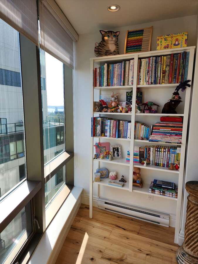 A Costum Bulit-in Bookcase in the Secondary Room
