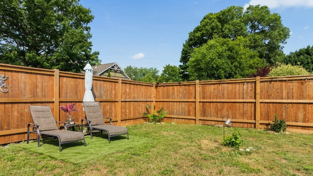 Backyard lounging area of Main House