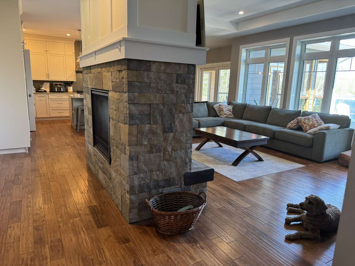 Propane fireplace and great room