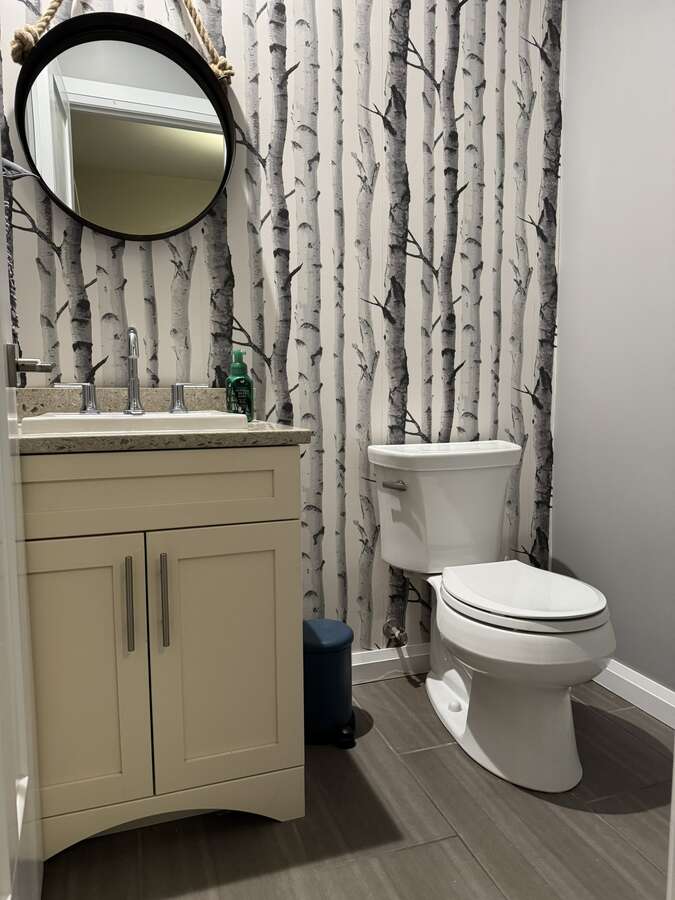 Upstairs 2 pc powder room