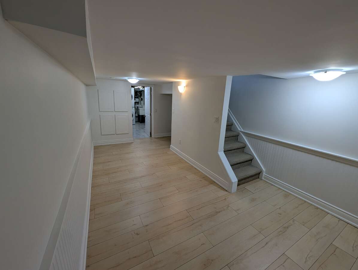 Basement Overlooking Laundry Room