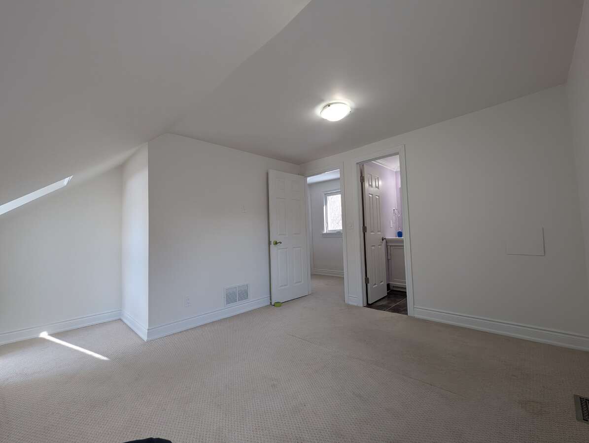 Upstairs Bedroom #2 Overlooking 4pc Private Bathroom and Upstairs Landing