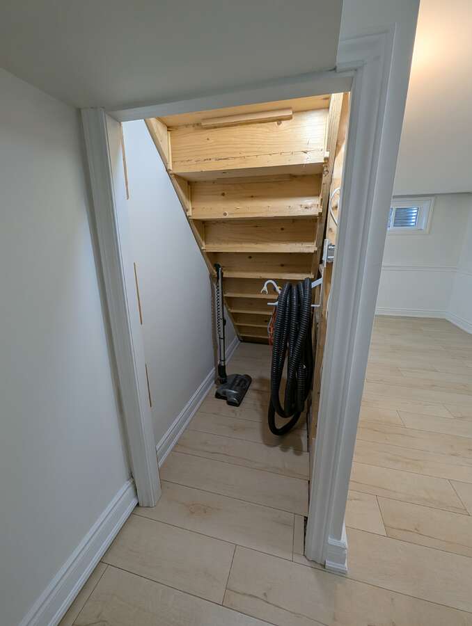 Basement Closet Under Stairs