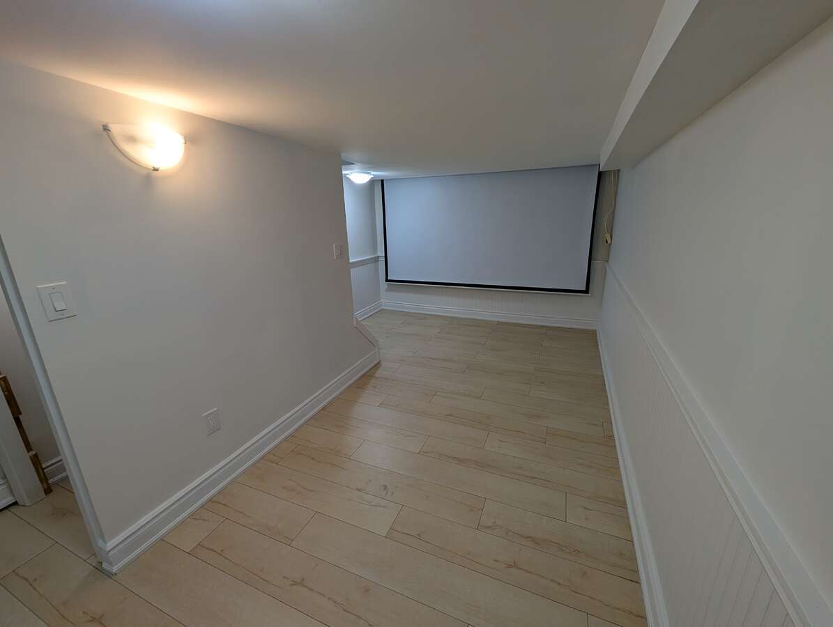 Basement with Electric Projector Screen