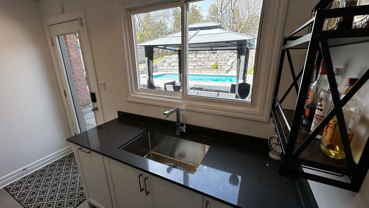 Custom Quartz Countertop with Extra Deep Custom sink!