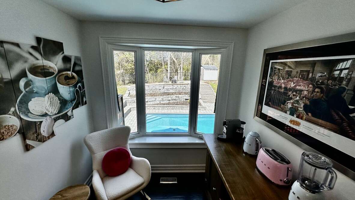 Bay Window overlooking SALT WATER In Ground Pool!