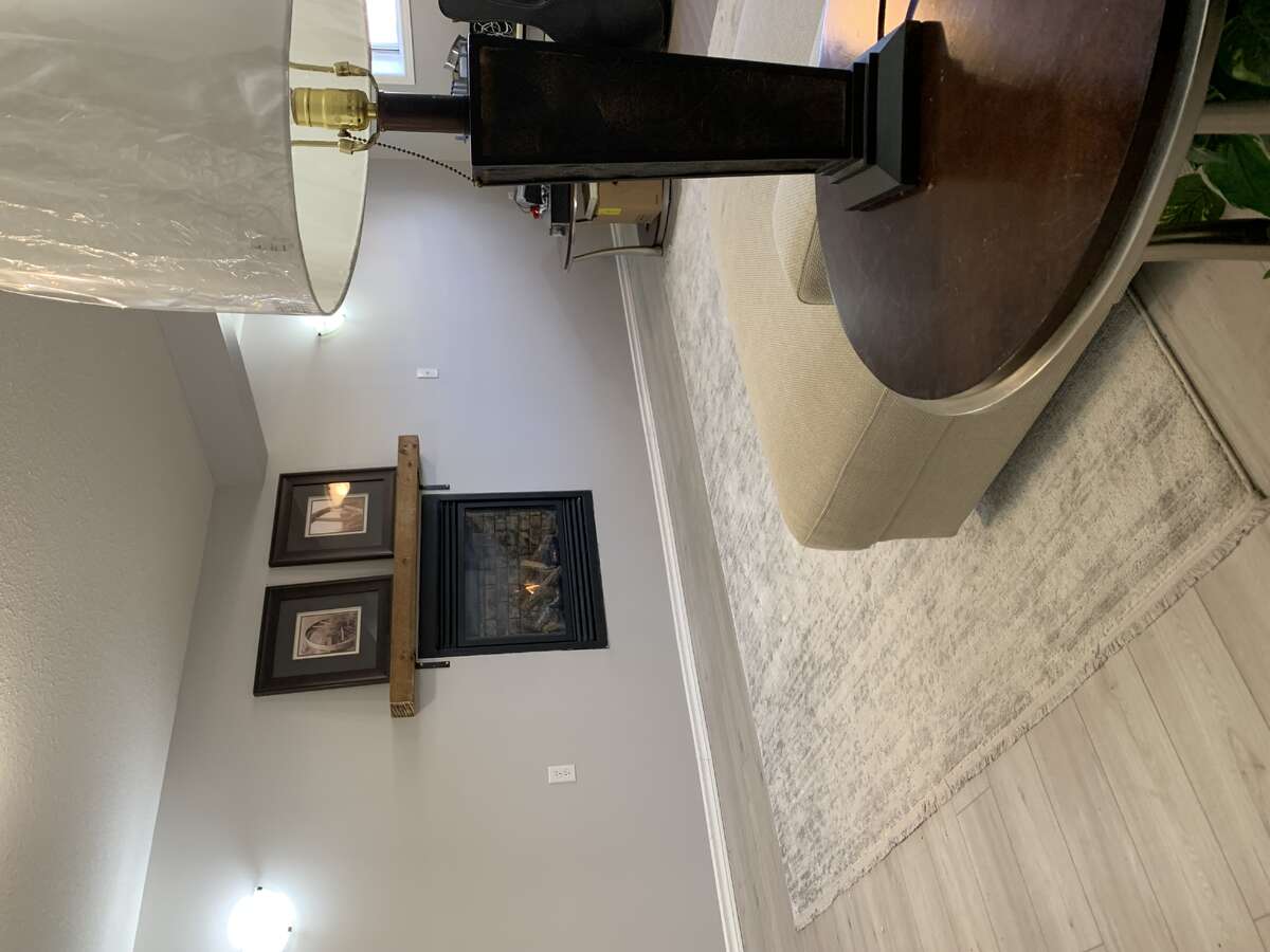 Lower level family room fireplacel