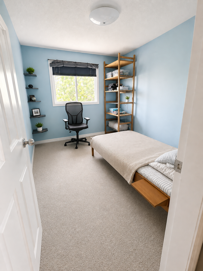 First bedroom on upper floor