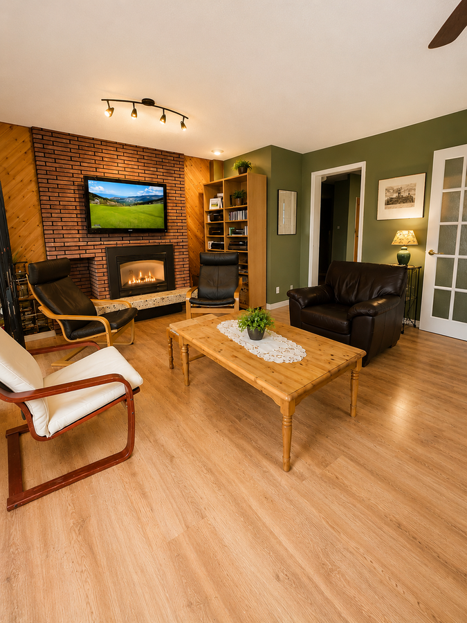 Sunken living room. Excellent space for teenagers to entertain friends
