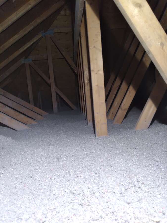 Attic insulation topped up for energy efficiency