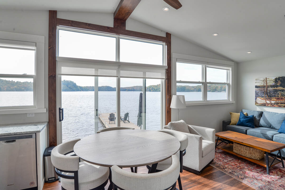 Shoreline Cabin Kitchen Table with South View