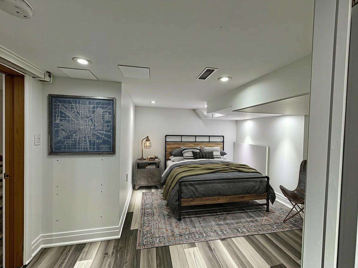 Basement Bedroom #4 with Virtual Staging