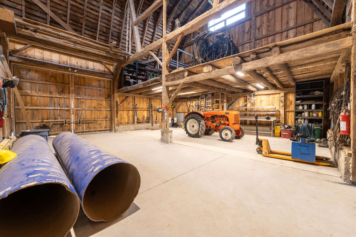 Grand two-story post-and-beam barn, RV Door and lots of natural light