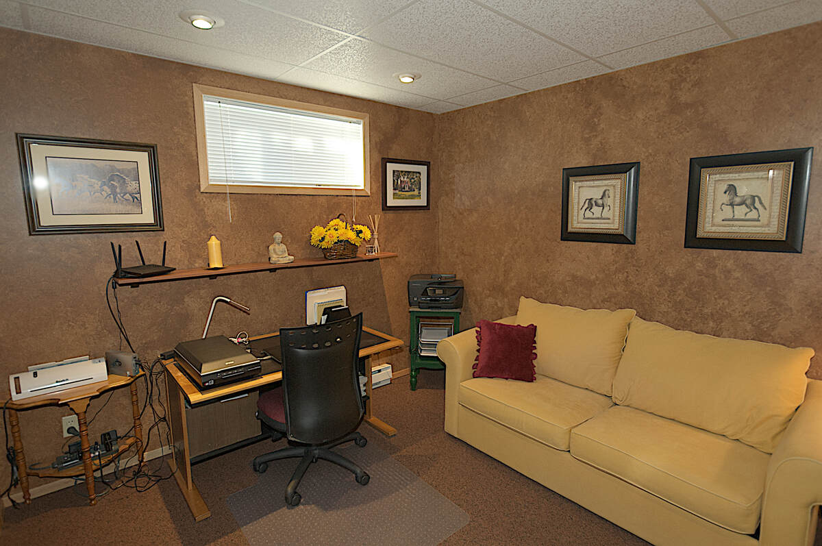 Lower finished office/bedroom