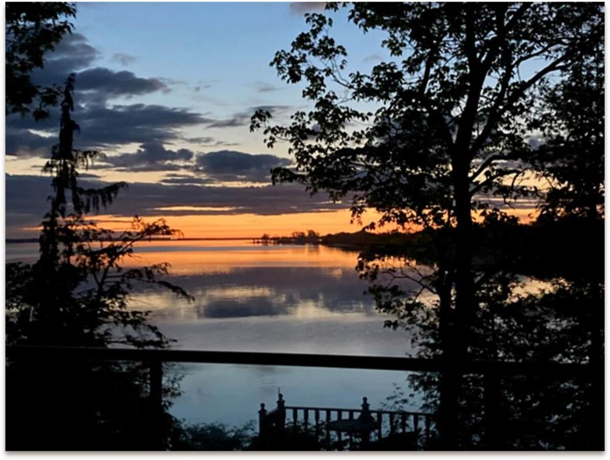 Sunrise off house deck