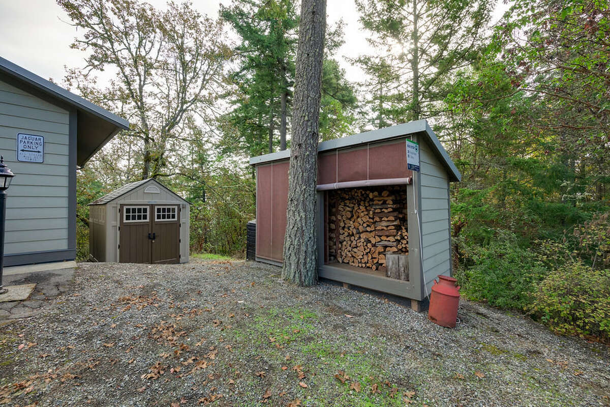 Garden shed and wood storeage - even the shed has power