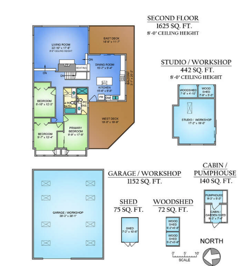 The main floor is on the upper level to make the most of the views