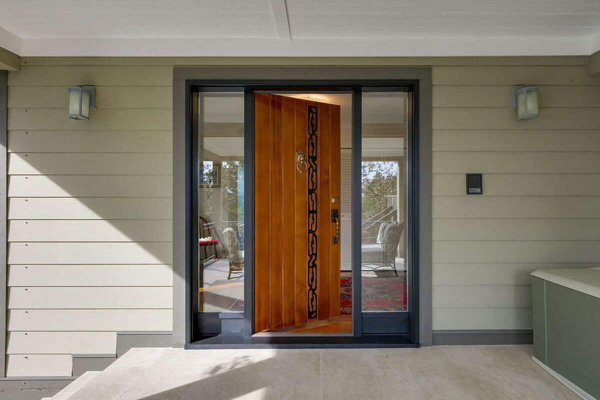 The solid western red cedar front door