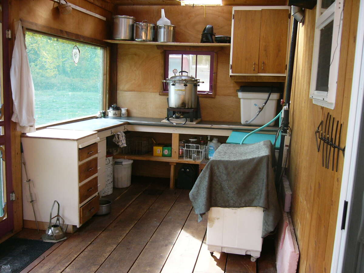 Summer kitchen, laundry area.