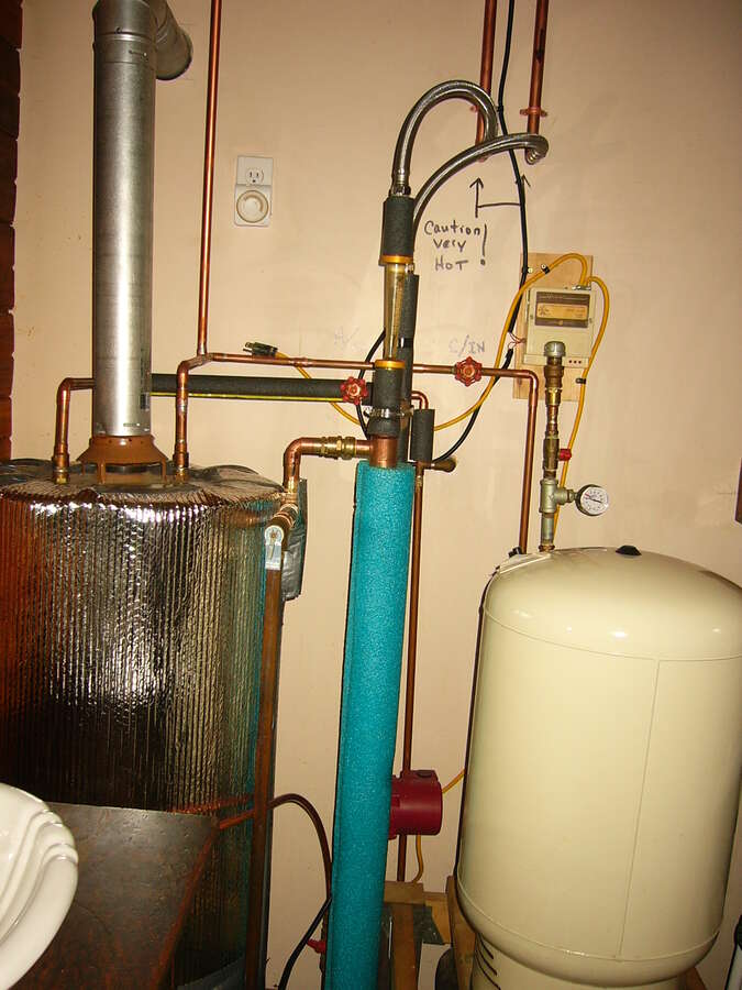 propane hot water and solar hot water system.