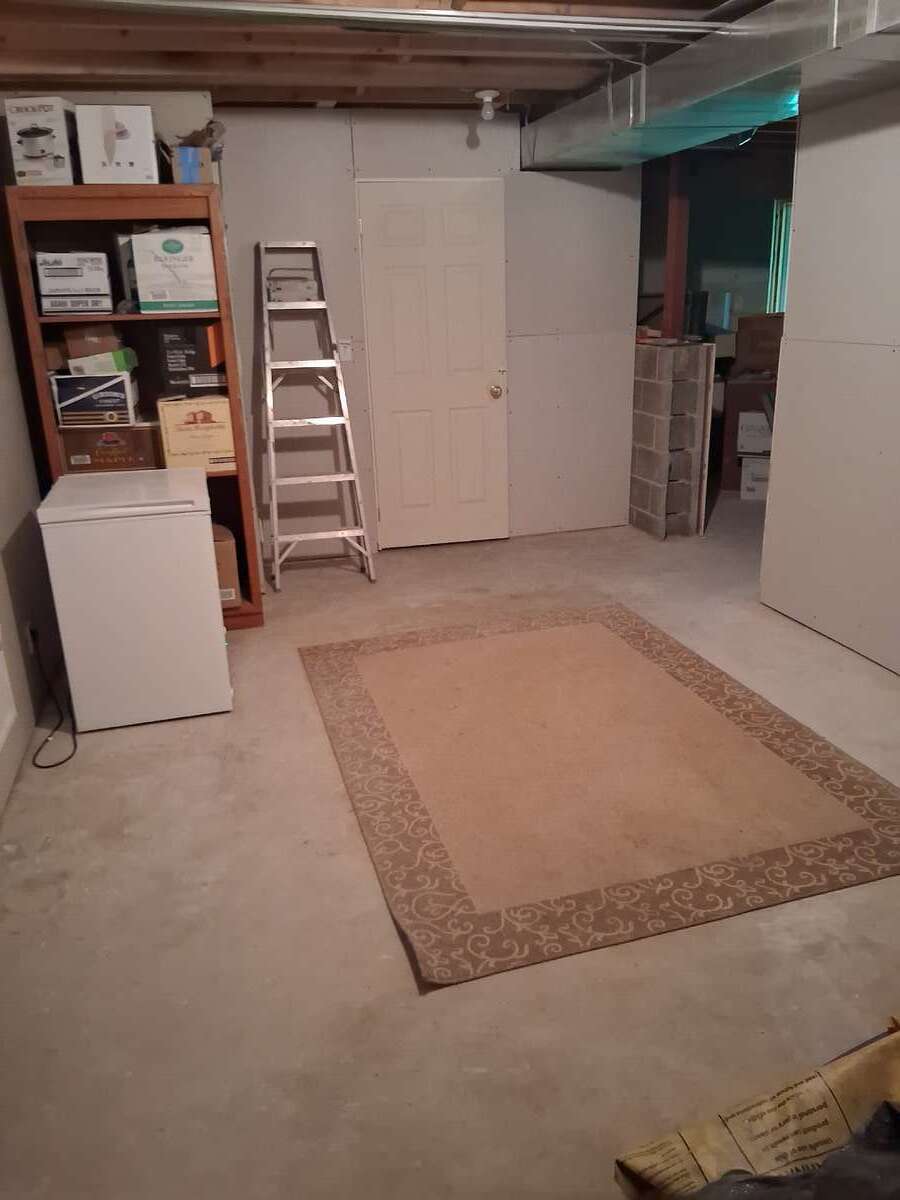 The small freezer also comes with the house.