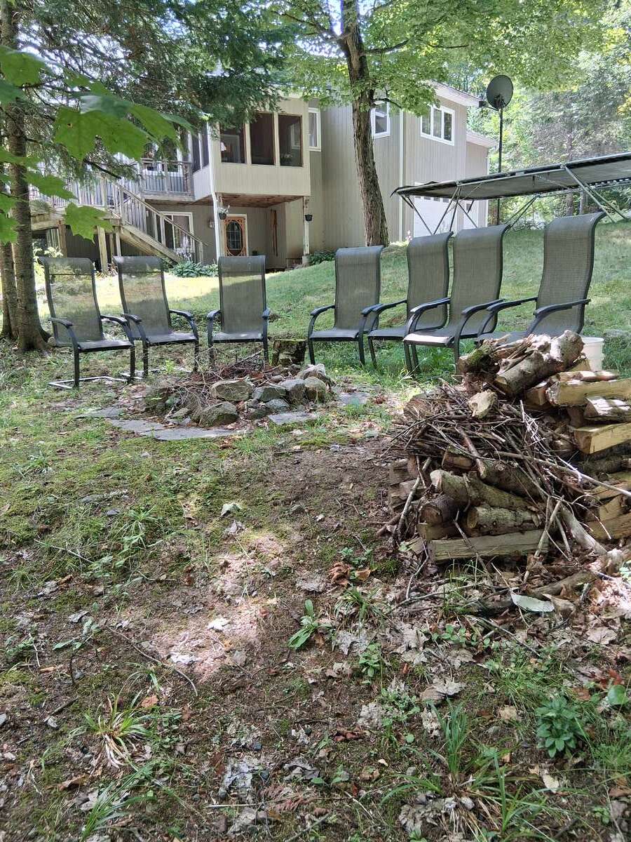 The perfect place to roast marshmallows, hot dogs, etc. and to relax at the end of the day.
