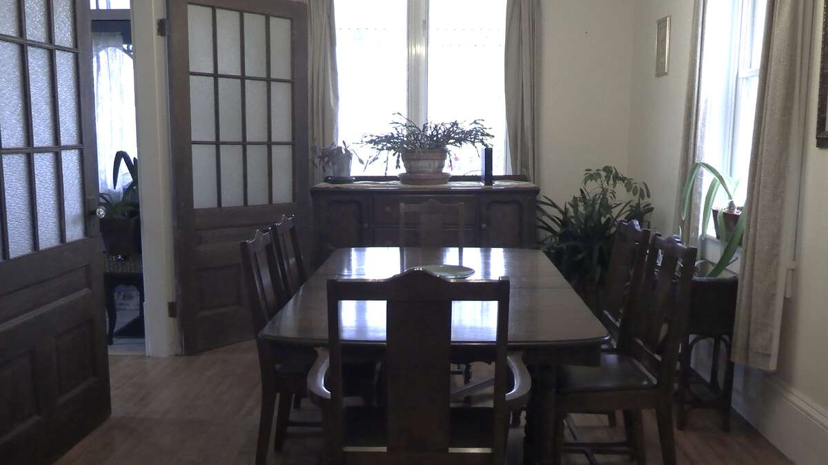 Dining room with French doors