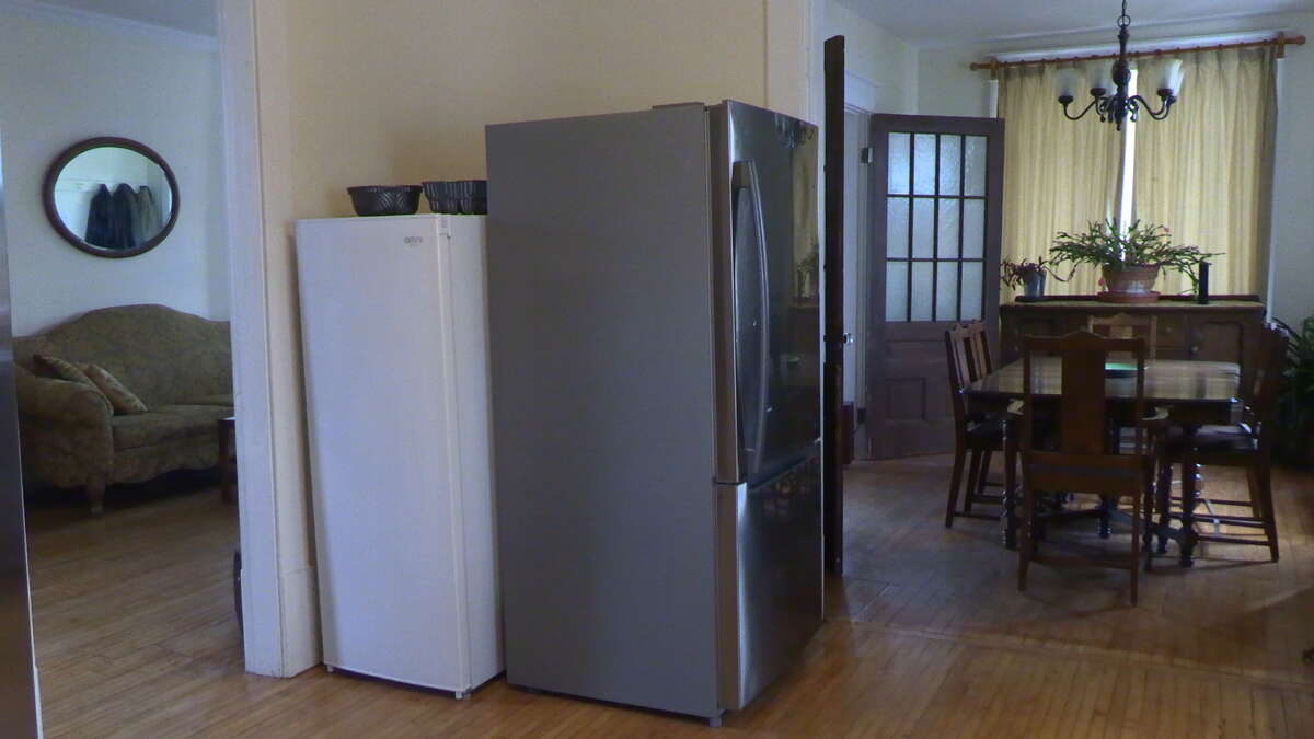 Fridge & stand up freezer in kitchen