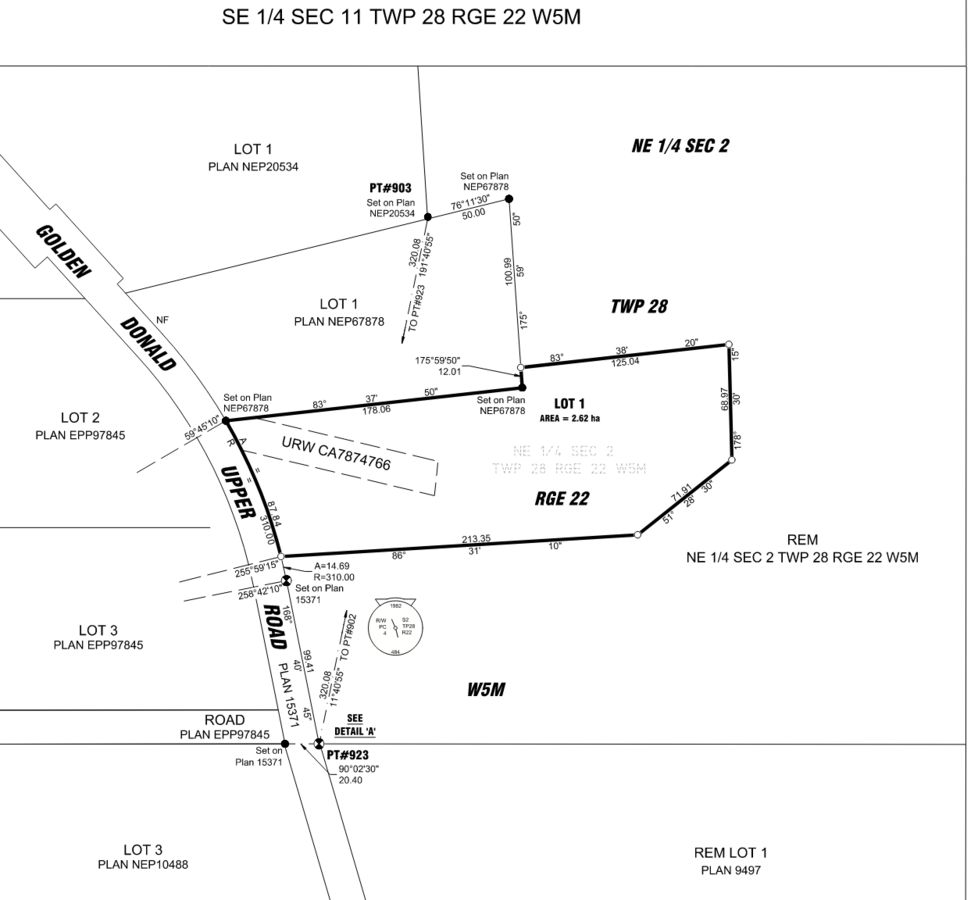 Registered survey plan of the lot