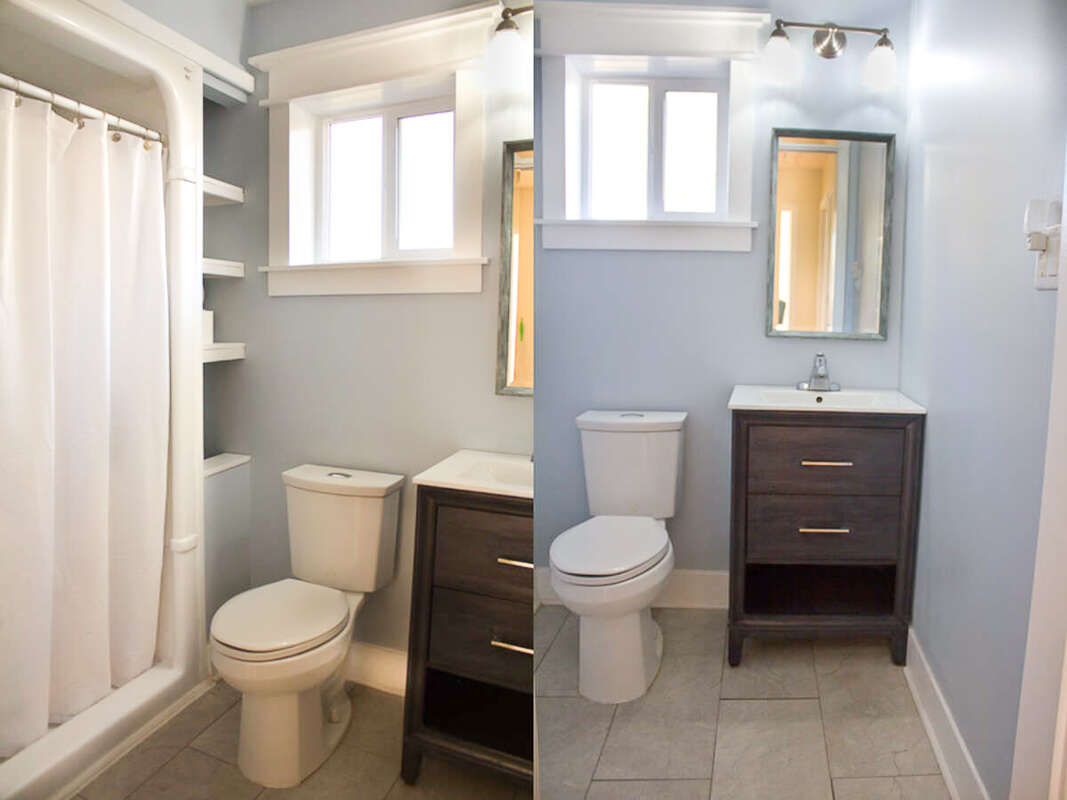 Upper-level full bathroom.