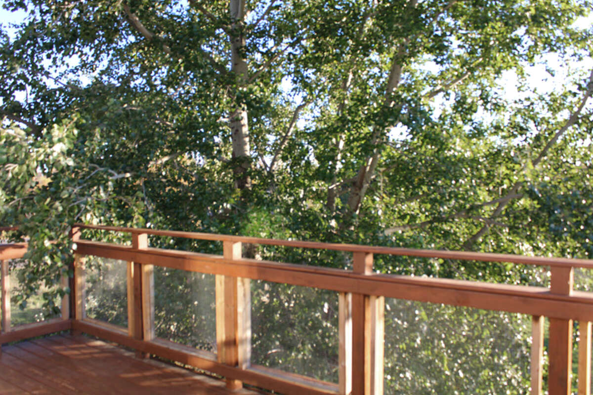 Upper deck access through upper patio door.