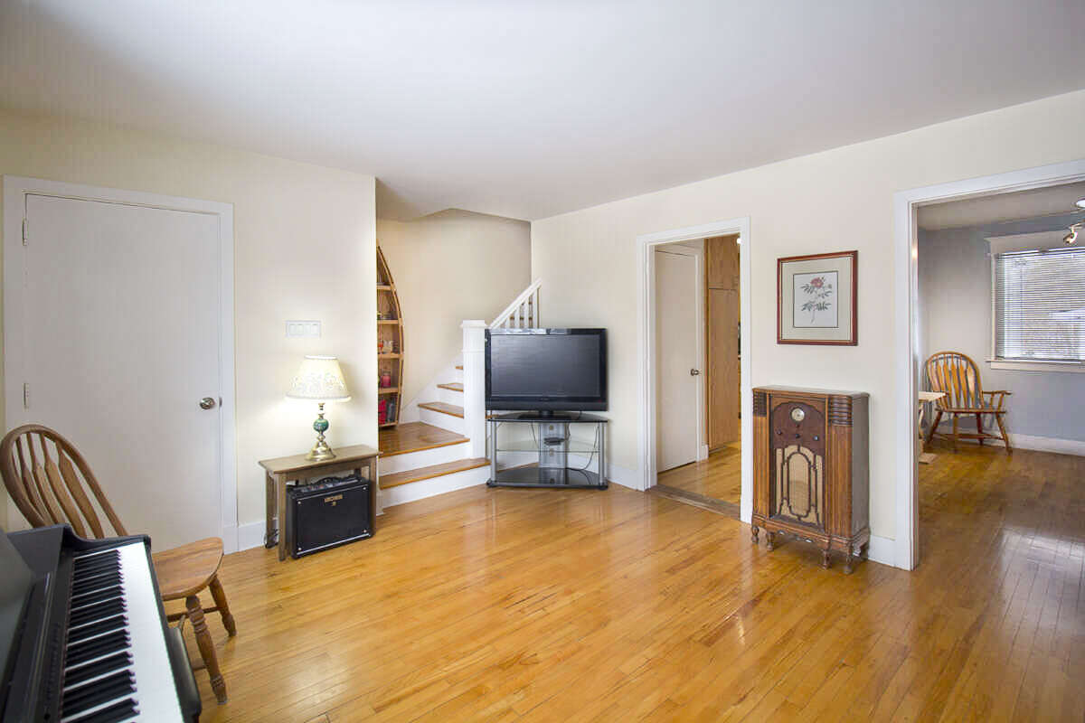 Additional main-floor living space ideal for a family room, media room, or computer area.