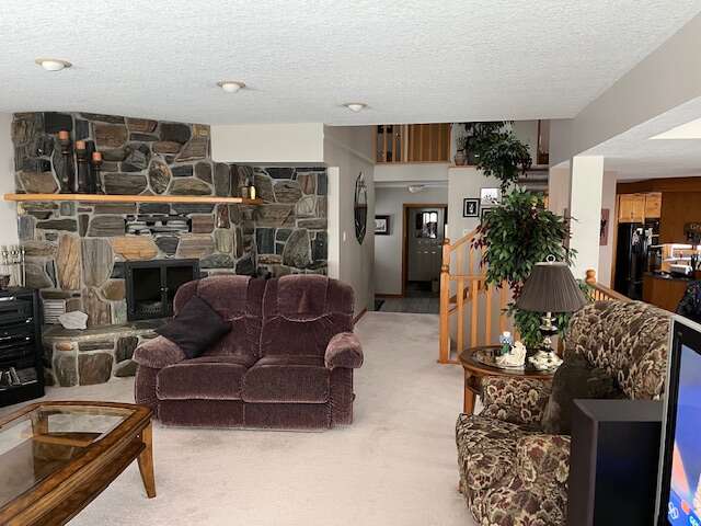 Living room & fireplace