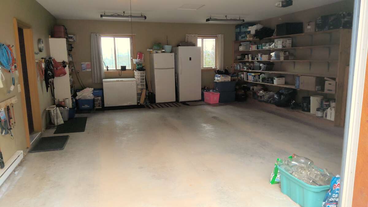 Upper level two car garage