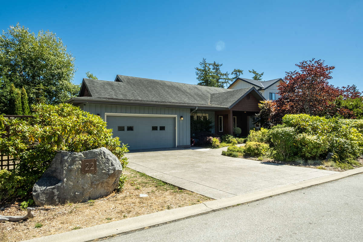 Front driveway and garage