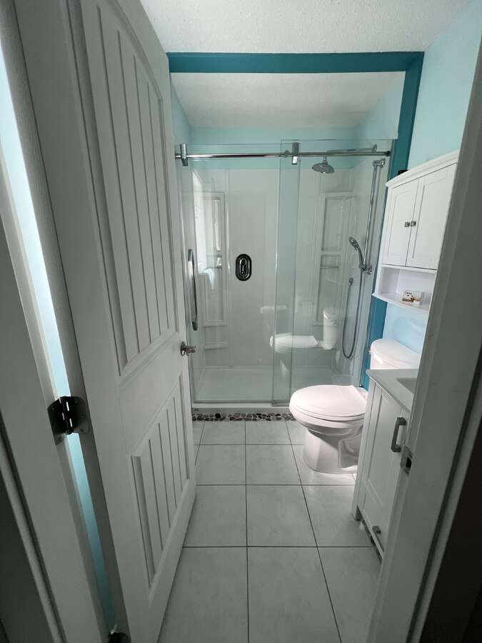 New Master bathroom with new rain shower.
