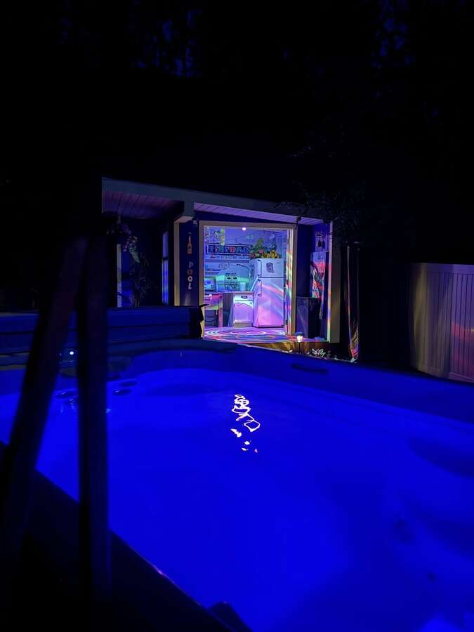 Swimspa has lights too and speakers. Control on your phone