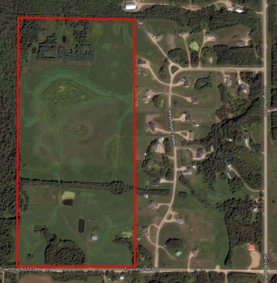 Listed property highlighted - 80 acres