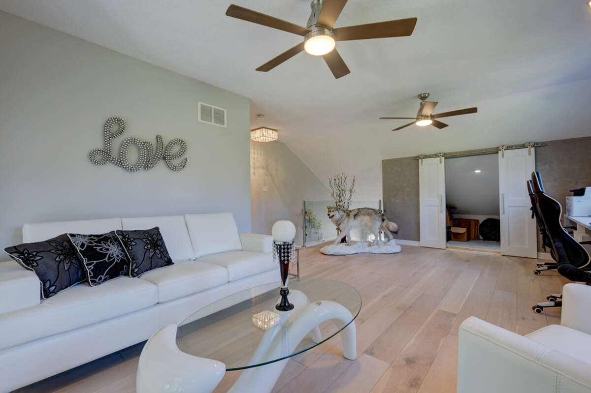 2nd Floor Loft Sitting Area and Storage Closet with Barn Doors