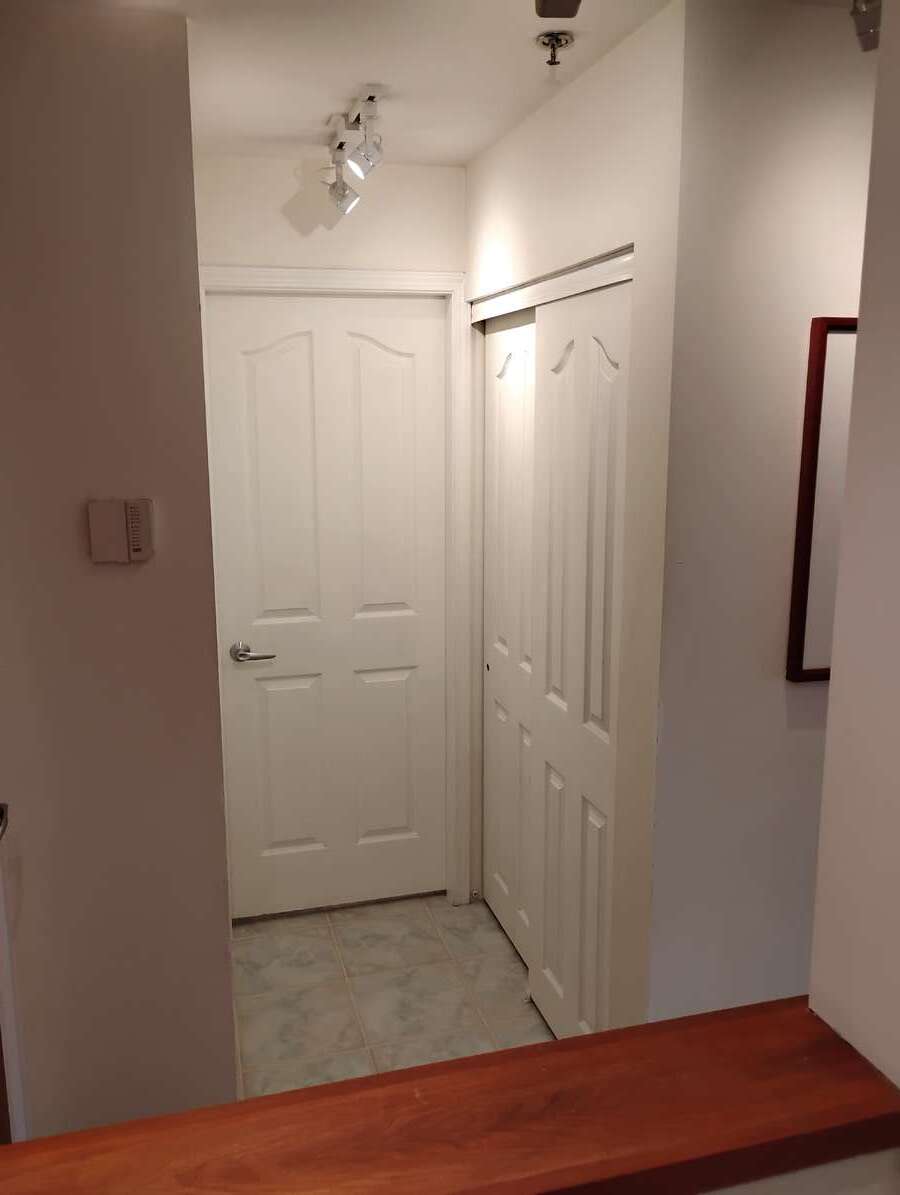 Bathroom 1 door and laundry closet