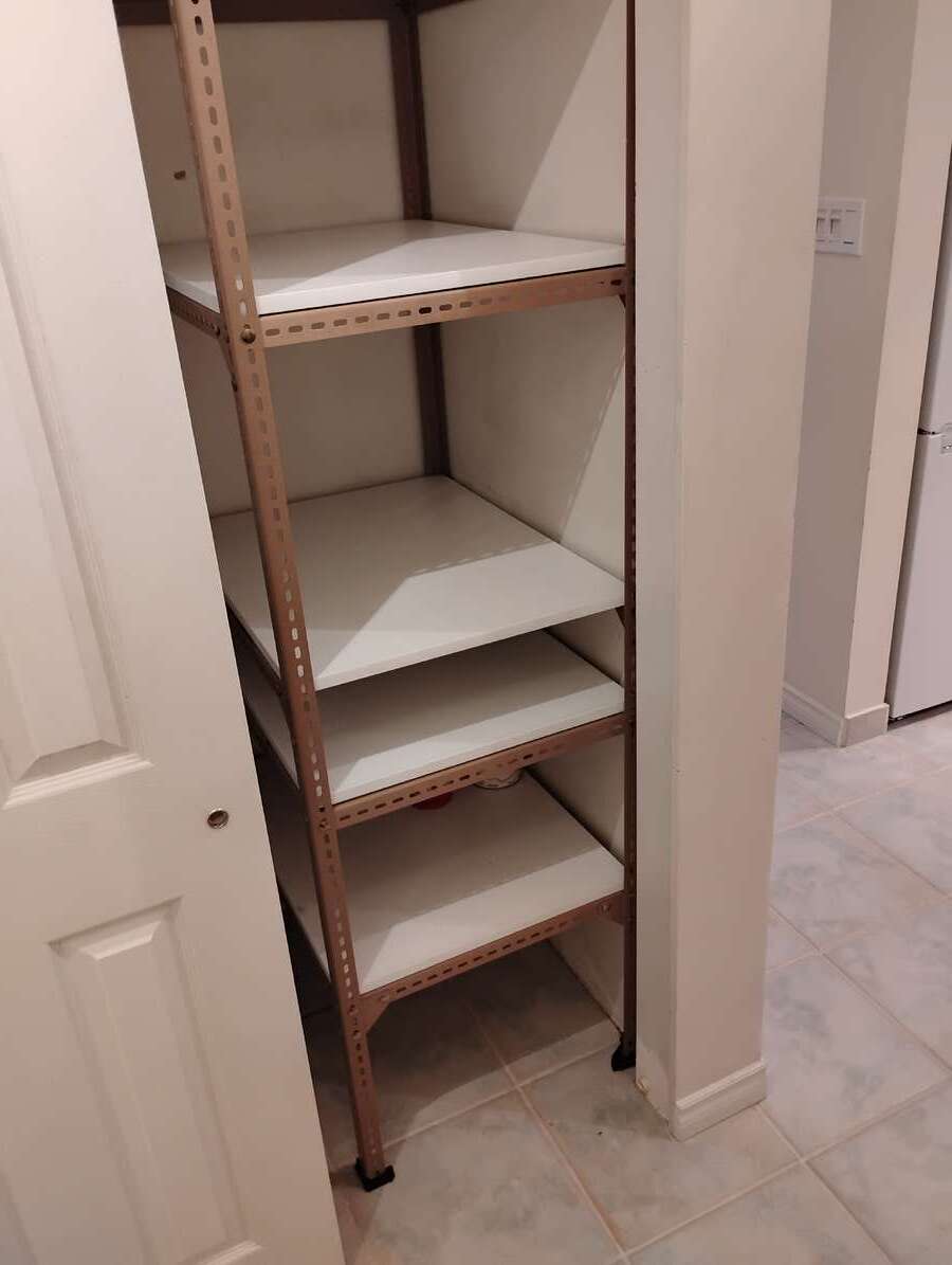 Storage beside washer/dryer