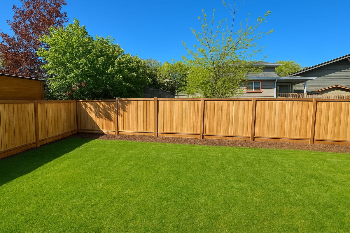 Fenced back yard