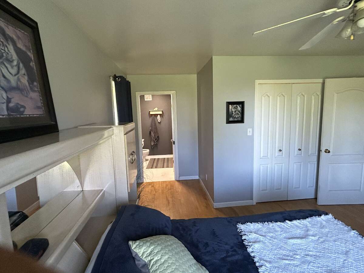 Master bedroom and bathroom
