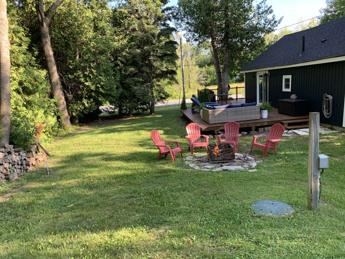Side view of cottage