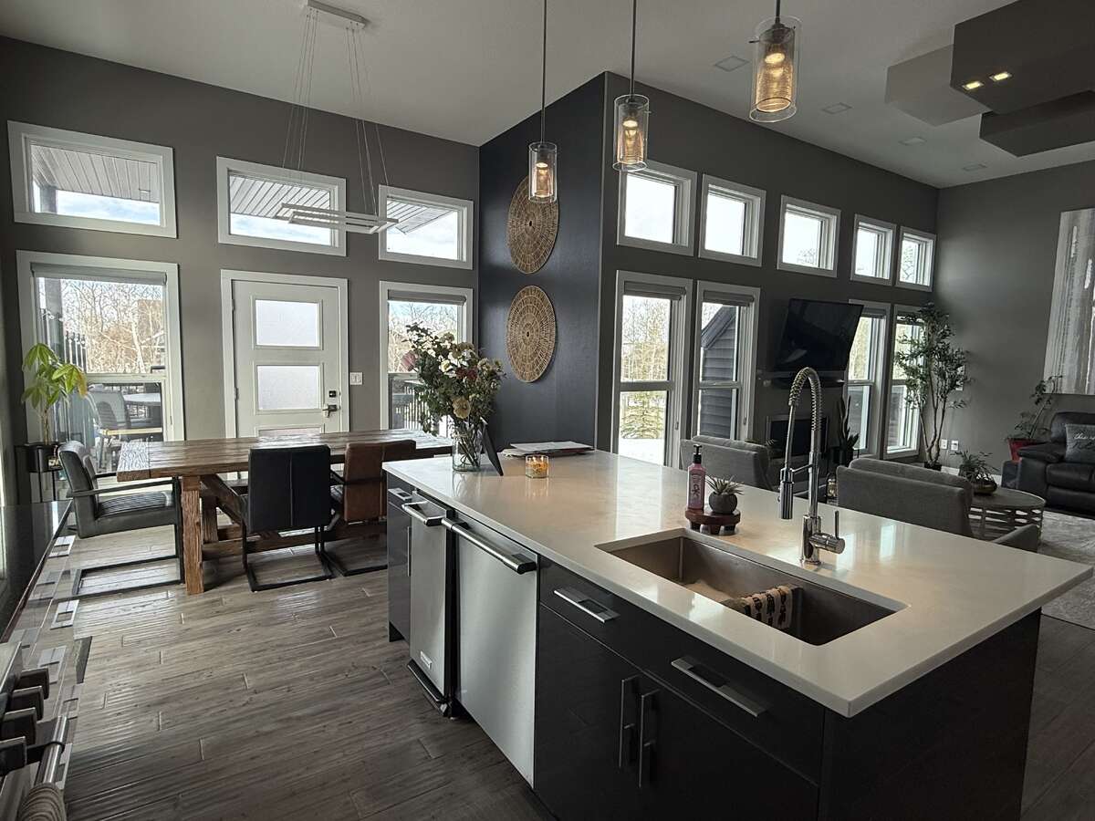 open concept kitchen/living room