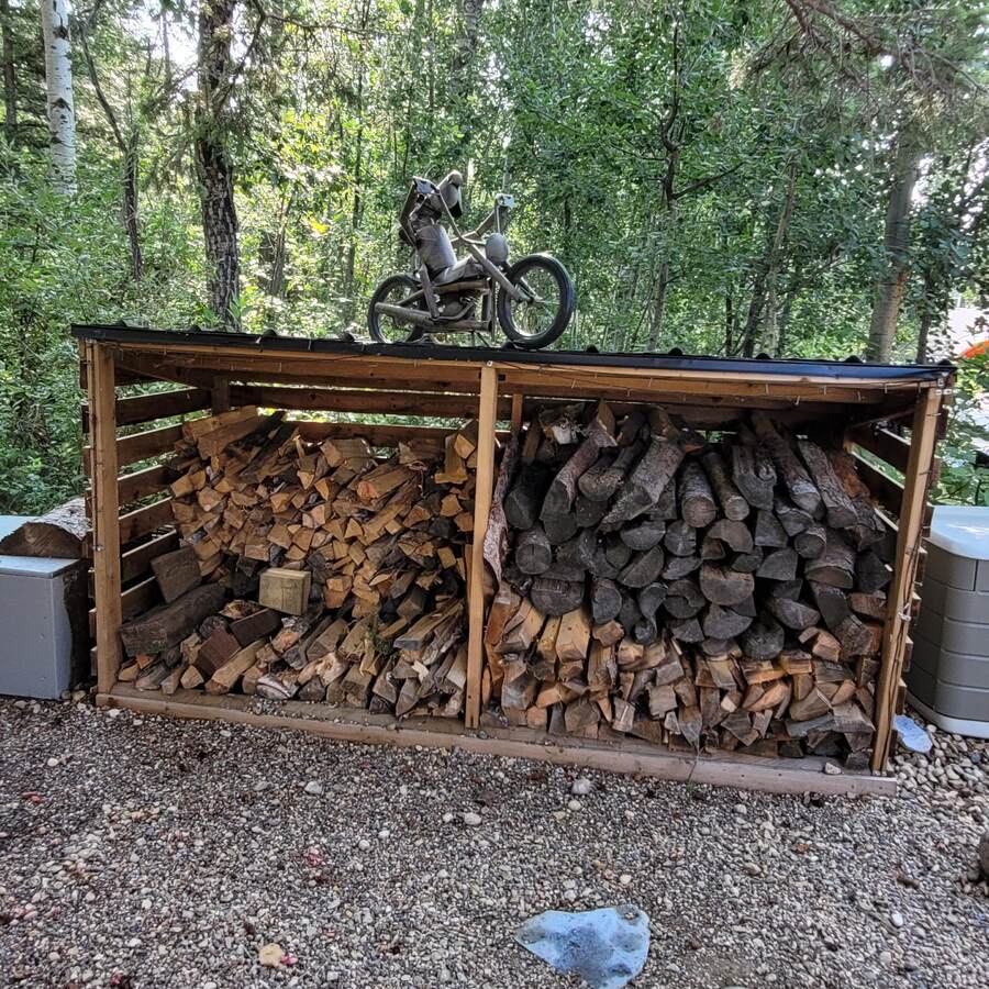 Firewood storage Shelter.