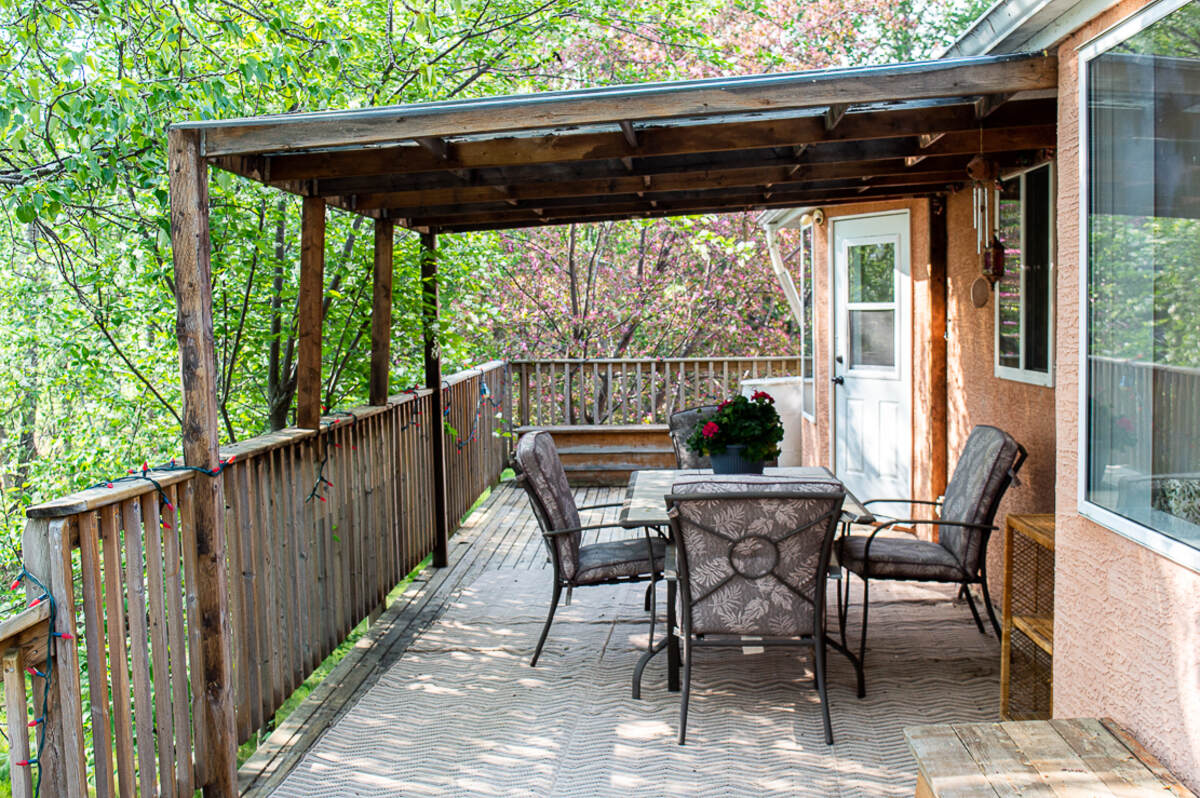 Back east facing deck