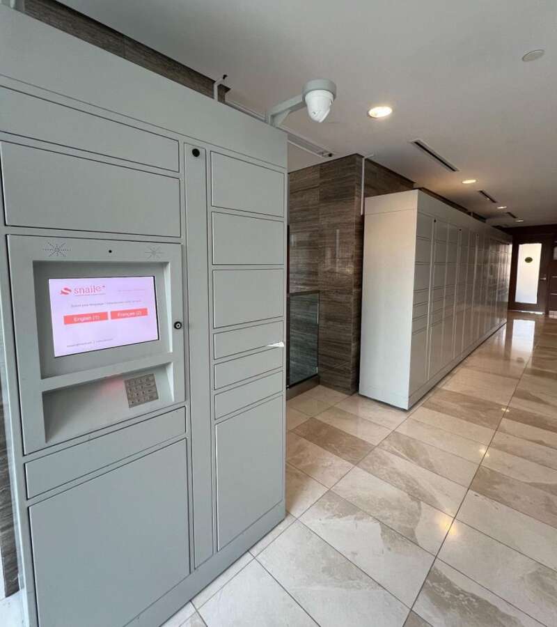 This building features a 24-hour Snaile Mail room for secure, hassle-free package delivery